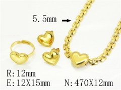 HY Wholesale Jewelry Set 316L Stainless Steel jewelry Set Fashion Jewelry-HY50S0583HOR