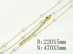 HY Wholesale Stainless Steel 316L Necklaces Bracelets Sets-HY53S0310NC