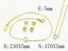 HY Wholesale Jewelry Set 316L Stainless Steel jewelry Set Fashion Jewelry-HY30S0169HIS