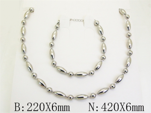 HY Wholesale Stainless Steel 316L Necklaces Bracelets Sets-HY70S0631OH