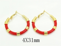 HY Wholesale Earrings 316L Stainless Steel Earrings Jewelry-HY02E0013OR