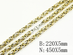 HY Wholesale Stainless Steel 316L Necklaces Bracelets Sets-HY62S0510HPE