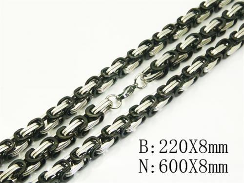 HY Wholesale Stainless Steel 316L Necklaces Bracelets Sets-HY62S0533ILR