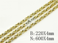 HY Wholesale Stainless Steel 316L Necklaces Bracelets Sets-HY62S0503IIW