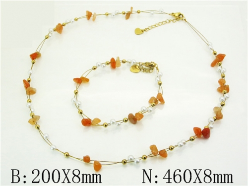 HY Wholesale Stainless Steel 316L Necklaces Bracelets Sets-HY12S1383HKA