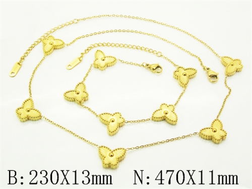 HY Wholesale Stainless Steel 316L Necklaces Bracelets Sets-HY30S0182IWW