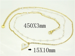 HY Wholesale Stainless Steel 316L Jewelry Popular Necklaces-HY30N0186HGG