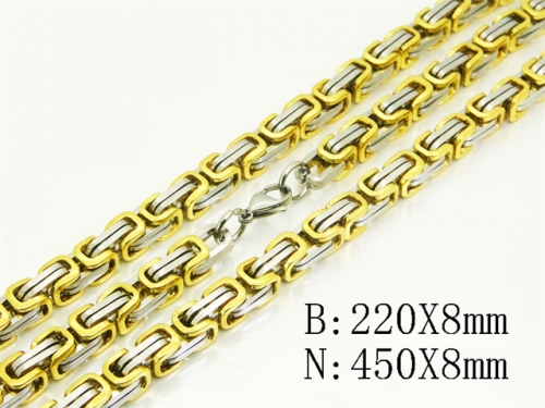 HY Wholesale Stainless Steel 316L Necklaces Bracelets Sets-HY62S0530IHV