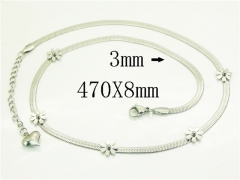 HY Wholesale Stainless Steel 316L Jewelry Popular Necklaces-HY19N0655OQ