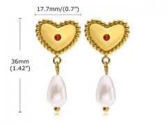 HY Wholesale Jewelry Earrings 316L Stainless Steel Earrings Jewelry-HY0067E0319