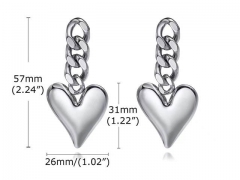 HY Wholesale Jewelry Earrings 316L Stainless Steel Earrings Jewelry-HY0067E0382