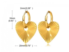 HY Wholesale Jewelry Earrings 316L Stainless Steel Earrings Jewelry-HY0067E0102