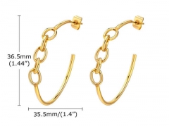 HY Wholesale Jewelry Earrings 316L Stainless Steel Earrings Jewelry-HY0067E0337