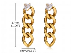 HY Wholesale Jewelry Earrings 316L Stainless Steel Earrings Jewelry-HY0067E0201