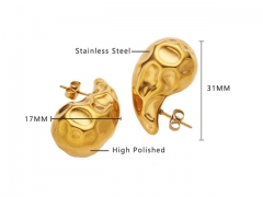 HY Wholesale Jewelry Earrings 316L Stainless Steel Earrings Jewelry-HY0076E0043