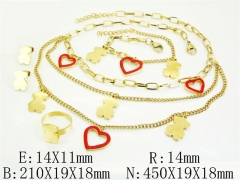 HY Wholesale Jewelry Set 316L Stainless Steel jewelry Set Fashion Jewelry-HY50S0714ILW