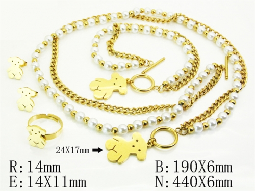 HY Wholesale Jewelry Set 316L Stainless Steel jewelry Set Fashion Jewelry-HY50S0685IOS