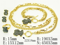 HY Wholesale Jewelry Set 316L Stainless Steel jewelry Set Fashion Jewelry-HY50S0679IOX