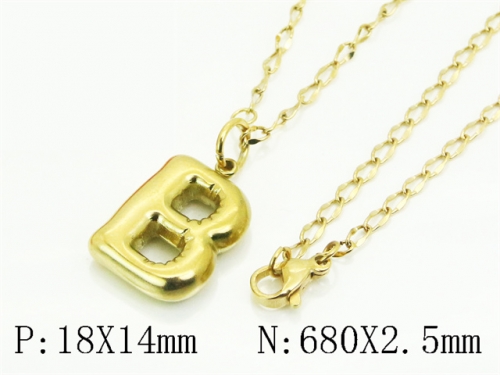 HY Wholesale Stainless Steel 316L Jewelry Popular Necklaces-HY32N0842BLL