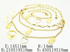 HY Wholesale Jewelry Set 316L Stainless Steel jewelry Set Fashion Jewelry-HY50S0713ILR