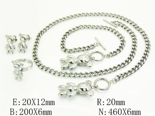 HY Wholesale Jewelry Set 316L Stainless Steel jewelry Set Fashion Jewelry-HY50S0693IMW