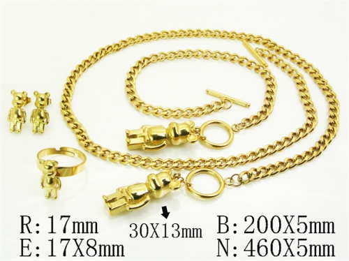 HY Wholesale Jewelry Set 316L Stainless Steel jewelry Set Fashion Jewelry-HY50S0681IOW