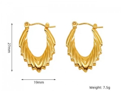 HY Wholesale Jewelry Earrings 316L Stainless Steel Earrings Jewelry-HY0082E0007