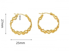 HY Wholesale Jewelry Earrings 316L Stainless Steel Earrings Jewelry-HY0082E0107