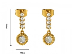 HY Wholesale Jewelry Earrings 316L Stainless Steel Earrings Jewelry-HY0082E0483