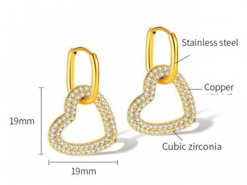 HY Wholesale Jewelry Popular Earrings 316L Stainless Steel Earrings Jewelry-HY0157E0001