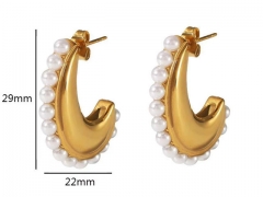 HY Wholesale Jewelry Popular Earrings 316L Stainless Steel Earrings Jewelry-HY0158E0538