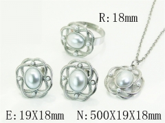 HY Wholesale Jewelry Set 316L Stainless Steel jewelry Set Fashion Jewelry-HY80S0173HND