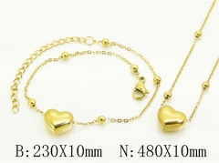 HY Wholesale Jewelry Set 316L Stainless Steel jewelry Set Fashion Jewelry-HY92S0226PE