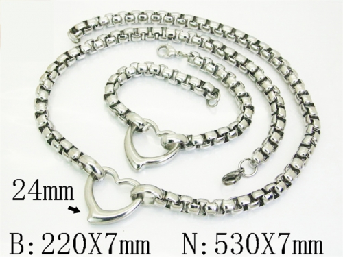 HY Wholesale Stainless Steel 316L Necklaces Bracelets Sets-HY61S0652HIR