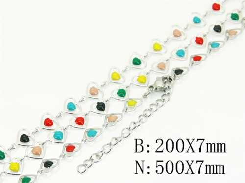 HY Wholesale Stainless Steel 316L Necklaces Bracelets Sets-HY39S0126HHL