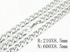 HY Wholesale Stainless Steel 316L Necklaces Bracelets Sets-HY61S0650HEE