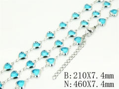 HY Wholesale Stainless Steel 316L Necklaces Bracelets Sets-HY39S0123HJE