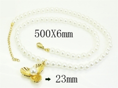 HY Wholesale Stainless Steel 316L Jewelry Hot sale Necklaces-HY80N0974OR