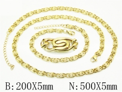 HY Wholesale Stainless Steel 316L Necklaces Bracelets Sets-HY70S0638HWW