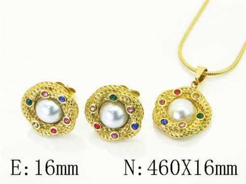 HY Wholesale Jewelry Set 316L Stainless Steel jewelry Set Fashion Jewelry-HY32S0241HKT