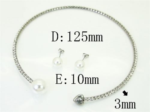 HY Wholesale Jewelry Set 316L Stainless Steel jewelry Set Fashion Jewelry-HY59S2635HMB