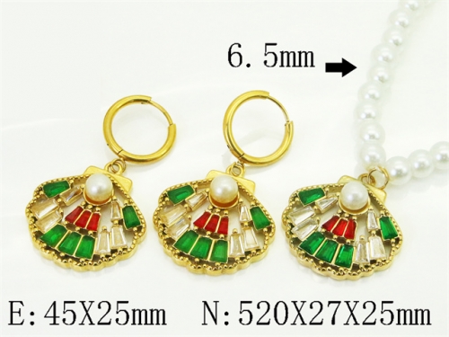 HY Wholesale Jewelry Set 316L Stainless Steel jewelry Set Fashion Jewelry-HY80S0185HOL