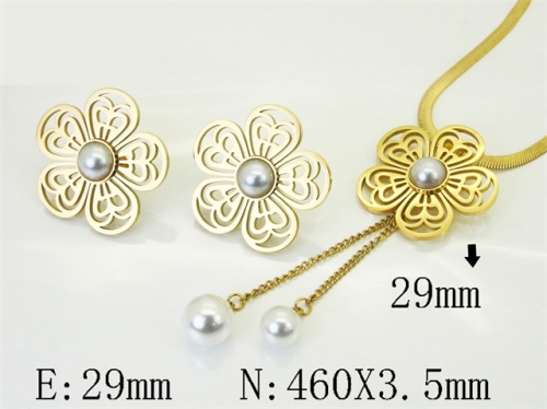 HY Wholesale Jewelry Set 316L Stainless Steel jewelry Set Fashion Jewelry-HY32S0251HMD