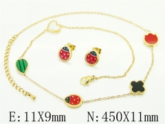 HY Wholesale Jewelry Set 316L Stainless Steel jewelry Set Fashion Jewelry-HY32S0228HPX