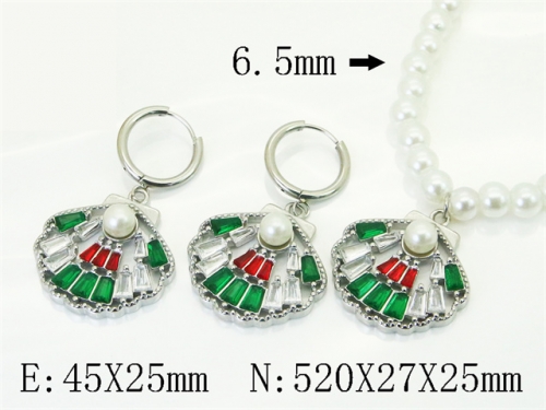 HY Wholesale Jewelry Set 316L Stainless Steel jewelry Set Fashion Jewelry-HY80S0184HNL