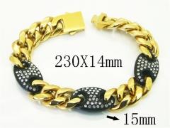 HY Wholesale Bracelets 316L Stainless Steel Jewelry Bracelets-HY28B0134JOS