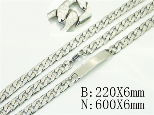 HY Wholesale Stainless Steel 316L Necklaces Bracelets Sets-HY40S0574NQ