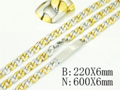 HY Wholesale Stainless Steel 316L Necklaces Bracelets Sets-HY40S0573HDL