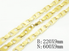 HY Wholesale Stainless Steel 316L Necklaces Bracelets Sets-HY55S0903ILF