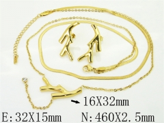 HY Wholesale Stainless Steel 316L Necklaces Bracelets Sets-HY30S0275HPL